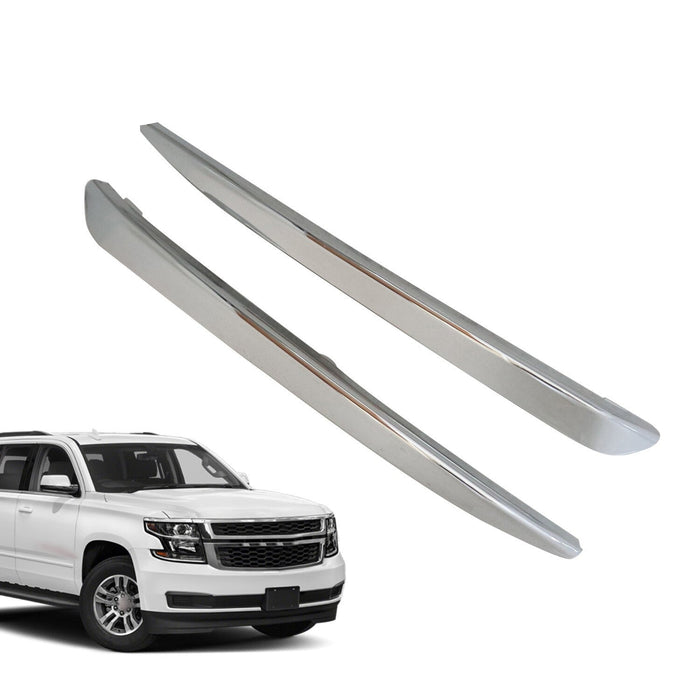 DURAFORCE 2015-20 Chevy Tahoe Suburban Front Left Right Chrome Bumper Trim Molding