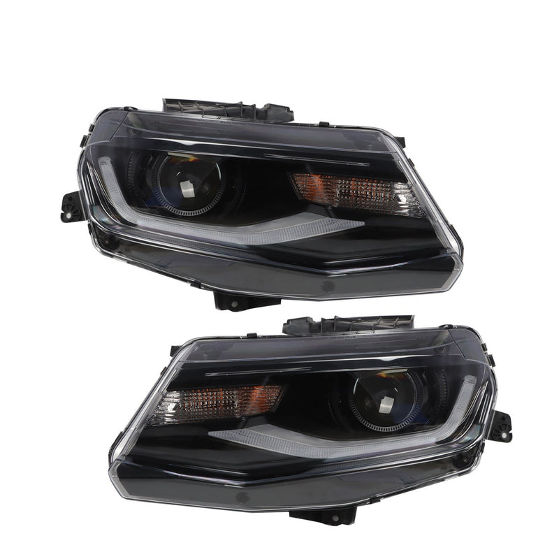 DURAFORCE 2016-2018 Chevy Camaro Halogen Projector Headlights w/ LED DRL Switchback
