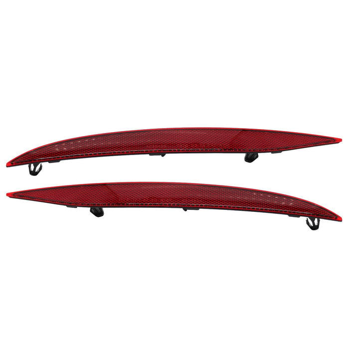 DURAFORCE 2016-2023 Tesla Model X Rear Bumper Reflector Light Cover Red Left & Right 2pc