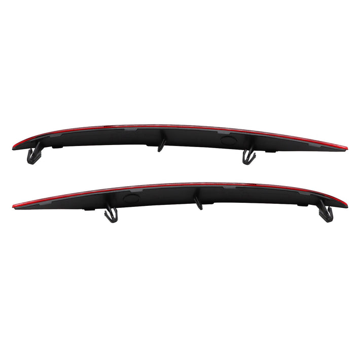 DURAFORCE 2016-2023 Tesla Model X Rear Bumper Reflector Light Cover Red Left & Right 2pc