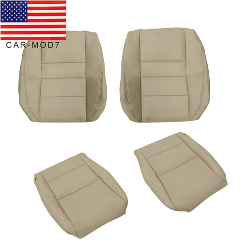 DURAFORCE 2008-2012 Honda Accord Tan Leather Seat Covers Driver & Passenger Bottom Set