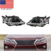DURAFORCE 2013-2015 Lexus RX350 RX450H Black HID Headlights LED DRL Right & Left Side