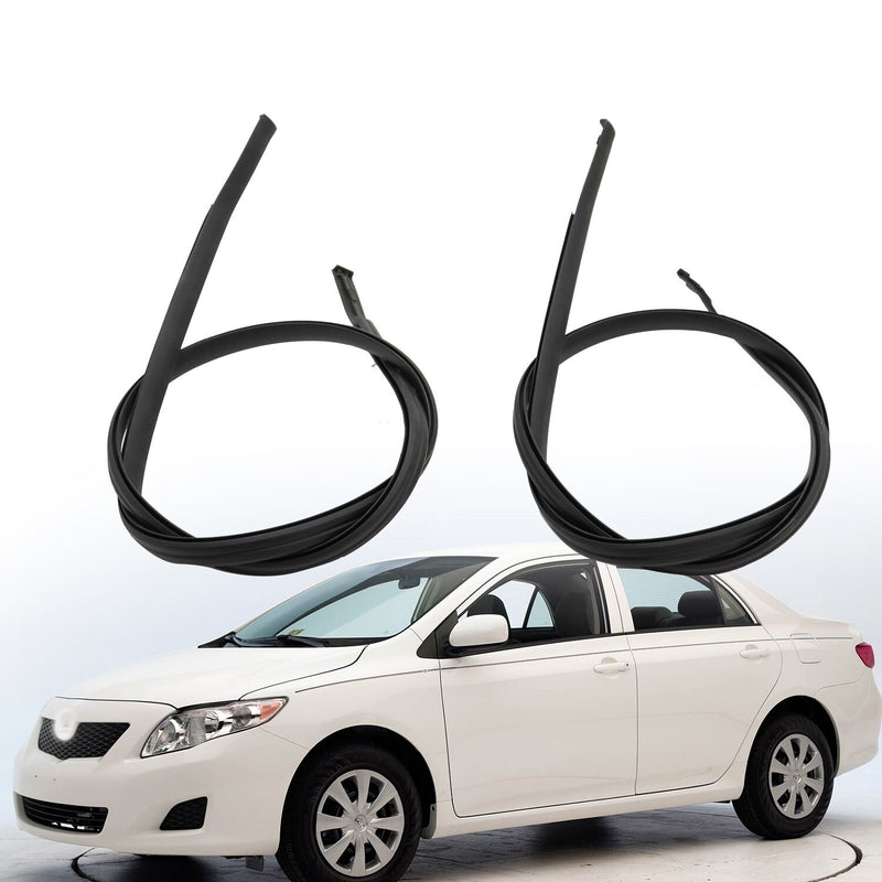 DURAFORCE 2009-2013 Toyota Corolla Roof Drip Molding Trim Left & Right Black 2PCS