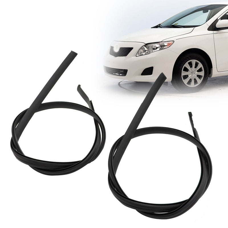 DURAFORCE 2009-2013 Toyota Corolla Roof Drip Molding Trim Left & Right Black 2PCS