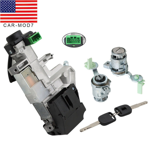 DURAFORCE 2003-2005 Honda Civic Ignition Switch Door Lock Cylinder with Keys Complete Set