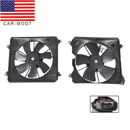 DURAFORCE 2013-2017 Honda Accord Radiator Cooling Fan Set w/ Blade Motor & Shroud 2Pcs