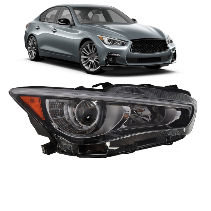 DURAFORCE 2014-2022 Infiniti Q50 Right LED Headlight Assembly Passenger Side W/O AFS