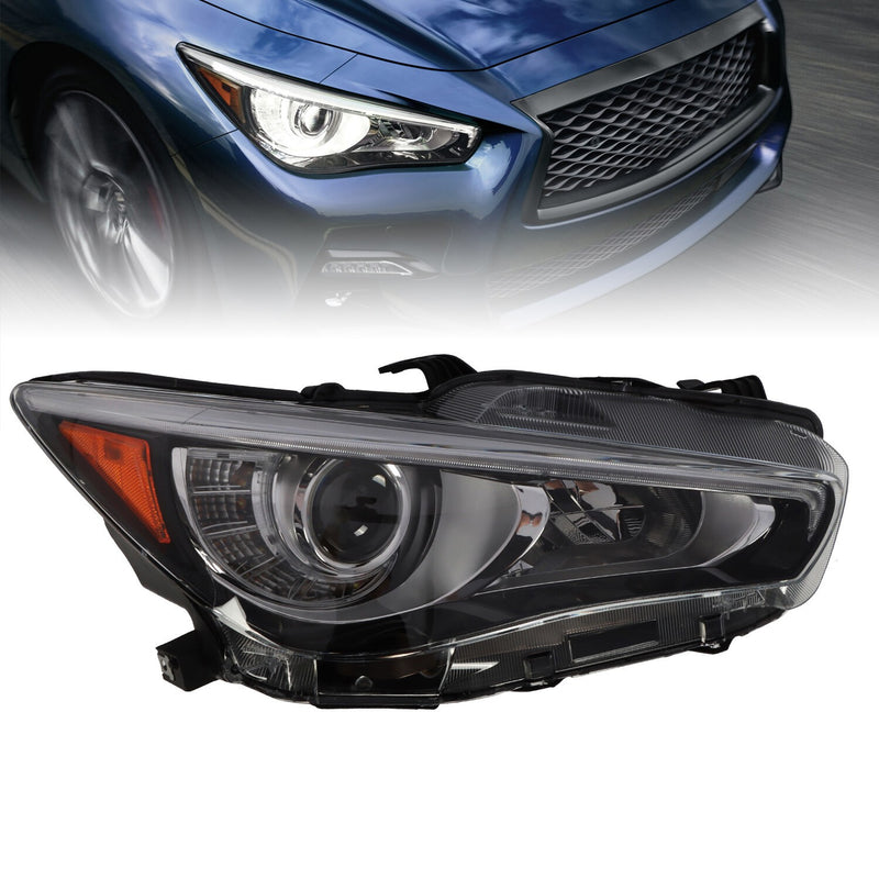 DURAFORCE 2014-2022 Infiniti Q50 Right LED Headlight Assembly Passenger Side W/O AFS
