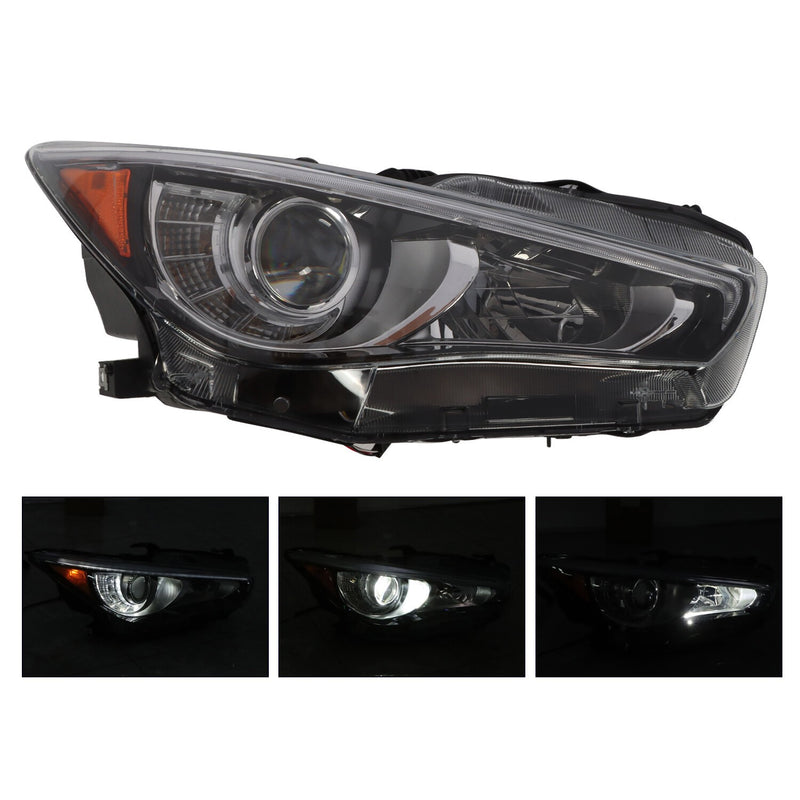 DURAFORCE 2014-2022 Infiniti Q50 Right LED Headlight Assembly Passenger Side W/O AFS