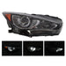 DURAFORCE 2014-2022 Infiniti Q50 Right LED Headlight Assembly Passenger Side W/O AFS