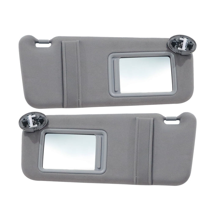 DURAFORCE 2007-2011 Toyota Camry Sun Visor Pair Gray w/Sunroof & Lights Left Right