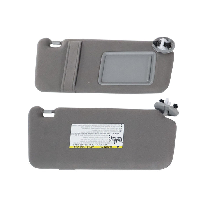 DURAFORCE 2007-2011 Toyota Camry Sun Visor Pair Gray w/Sunroof & Lights Left Right