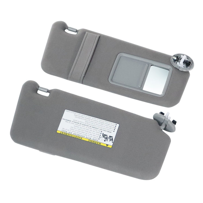 DURAFORCE 2007-2011 Toyota Camry Sun Visor Pair Gray w/Sunroof & Lights Left Right