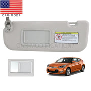 DURAFORCE 2012-2015 Hyundai Veloster Left Driver Side Gray Sun Visor with Mirror