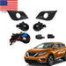 DURAFORCE 2015-2018 Nissan Murano Clear Front Fog Lights with Bezel & Switch