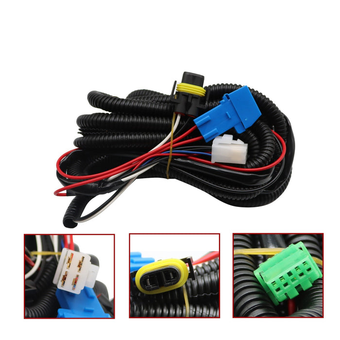 DURAFORCE 2015-2018 Nissan Murano Clear Front Fog Lights with Bezel & Switch