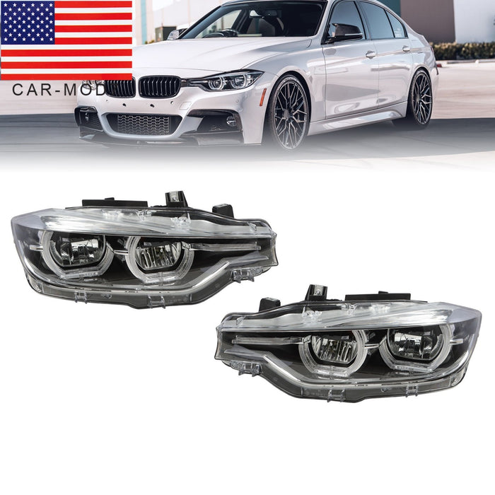DURAFORCE 2016-2019 BMW 3 Series F30 F31 LED Headlights LH & RH Non-AFS Pair