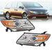 DURAFORCE 2011-2013 Honda Odyssey Halogen Chrome Amber Headlights Left & Right Side