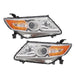 DURAFORCE 2011-2013 Honda Odyssey Halogen Chrome Amber Headlights Left & Right Side