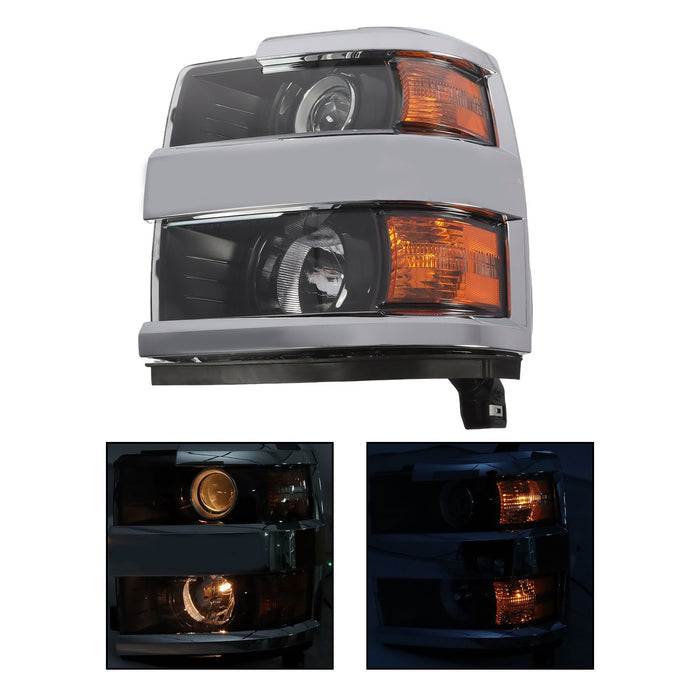DURAFORCE 2015-2019 Chevy Silverado 2500HD 3500HD Left Halogen Projector Headlight LH