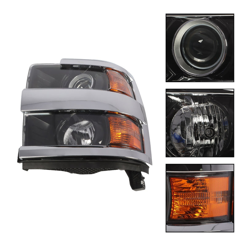 DURAFORCE 2015-2019 Chevy Silverado 2500HD 3500HD Left Halogen Projector Headlight LH