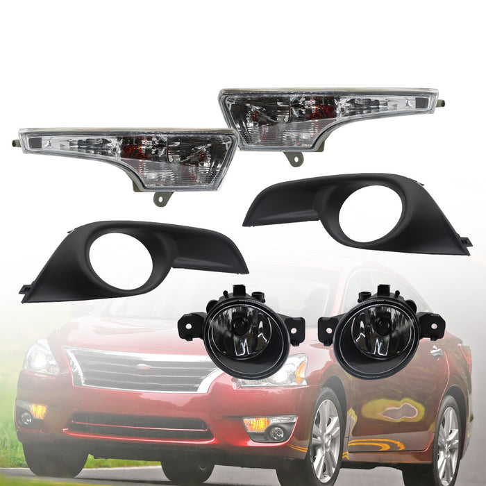 DURAFORCE 2013-2015 Nissan Altima Fog Light & Turn Signal Lamp LH+RH Set