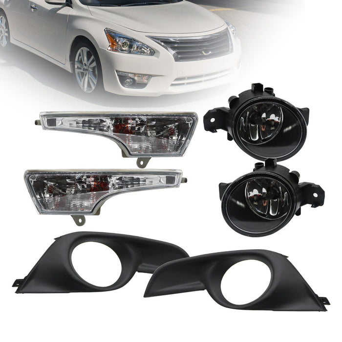 DURAFORCE 2013-2015 Nissan Altima Fog Light & Turn Signal Lamp LH+RH Set