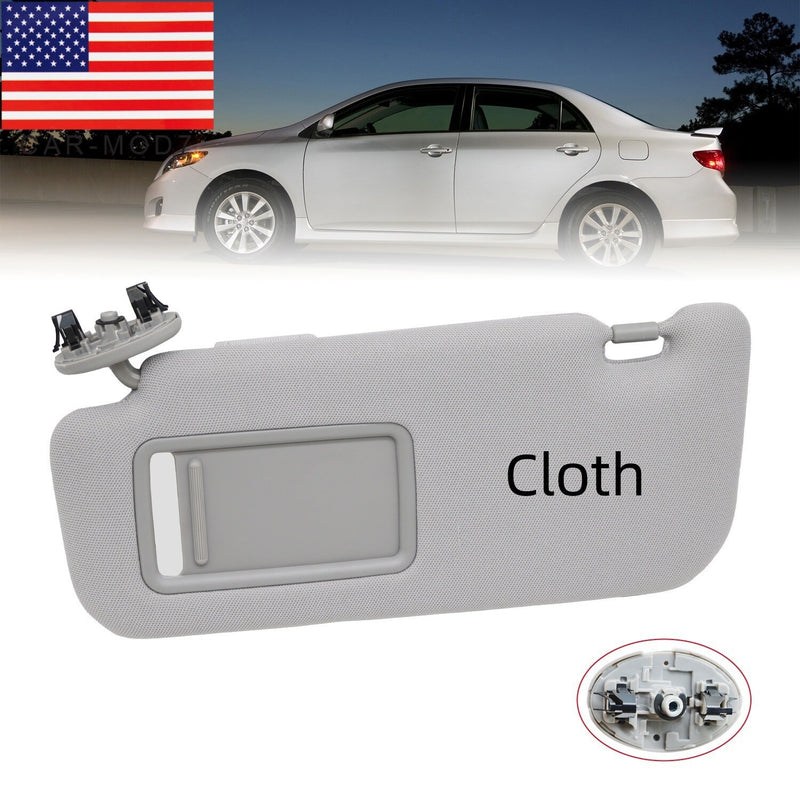 DURAFORCE Toyota Corolla 2009-2013 Left Driver Gray Sun Visor w/ Mirror