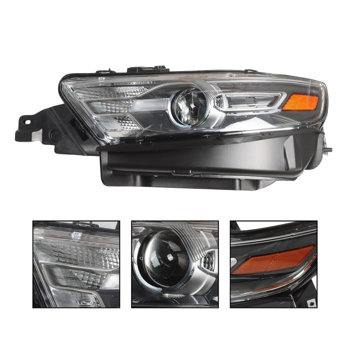DURAFORCE 2013-2014 Ford Taurus Left Driver Gray Trim Projector Halogen Headlight