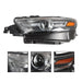 DURAFORCE 2013-2014 Ford Taurus Left Driver Gray Trim Projector Halogen Headlight