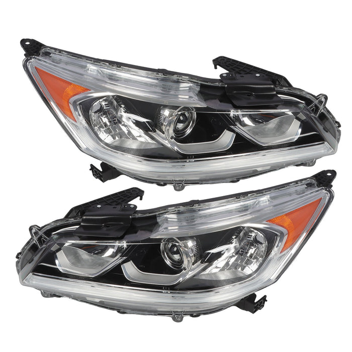 DURAFORCE 2016-2017 Honda Accord Sedan LED DRL Headlight Left & Right Side Set