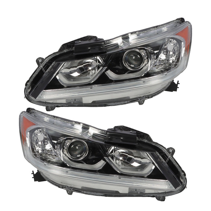 DURAFORCE 2016-2017 Honda Accord Sedan LED DRL Headlight Left & Right Side Set