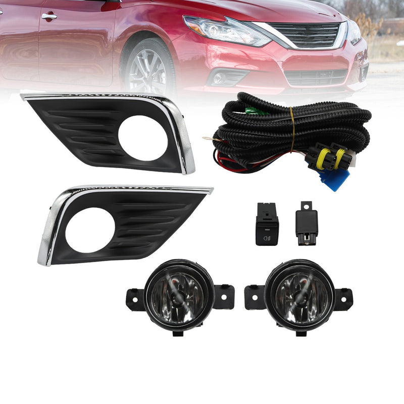 DURAFORCE 2016-2018 Nissan Altima Front Bumper Fog Light Assembly L+R 4Dr