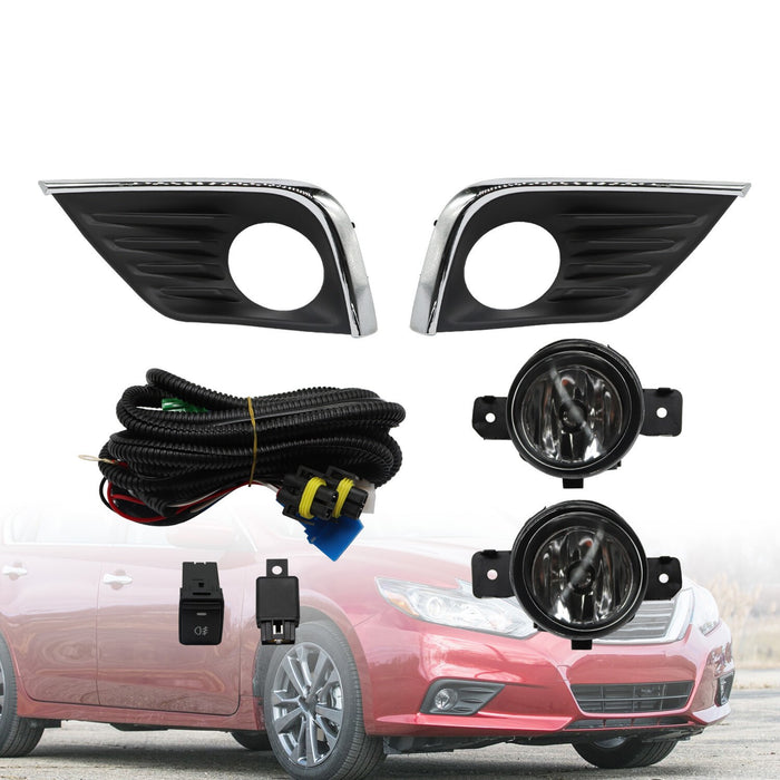 DURAFORCE 2016-2018 Nissan Altima Front Bumper Fog Light Assembly L+R 4Dr