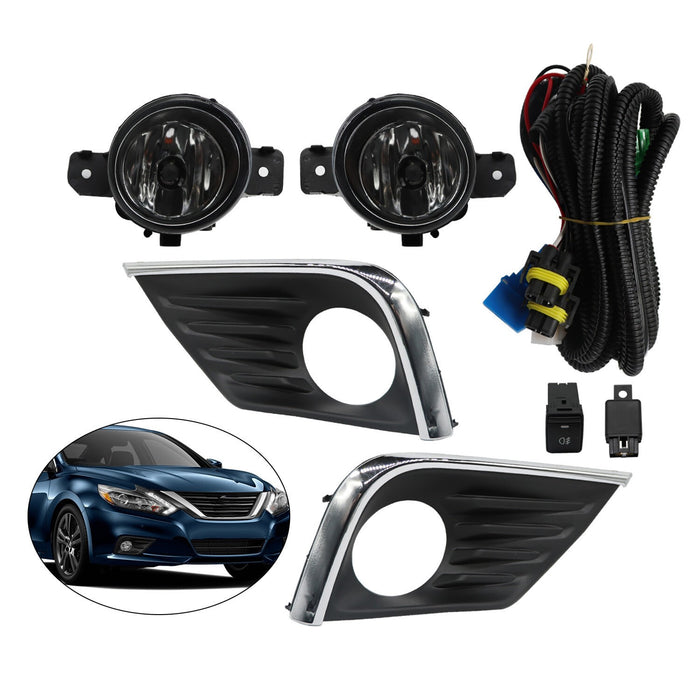 DURAFORCE 2016-2018 Nissan Altima Front Bumper Fog Light Assembly L+R 4Dr