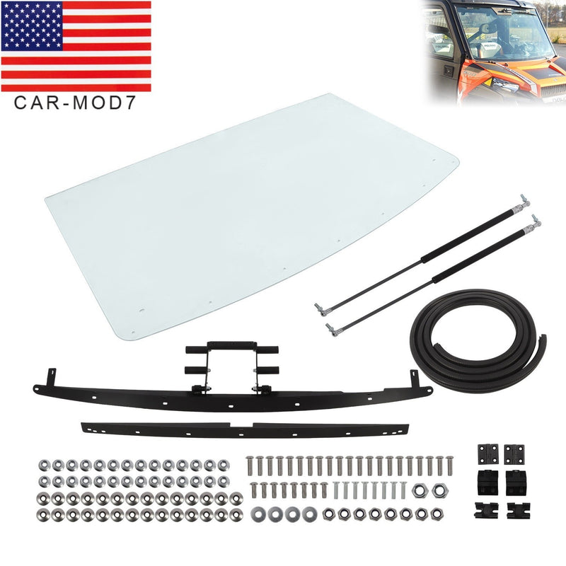 DURAFORCE Polaris Ranger XP 900 Crew Clear Flip Windshield 2013-2024 Compatible