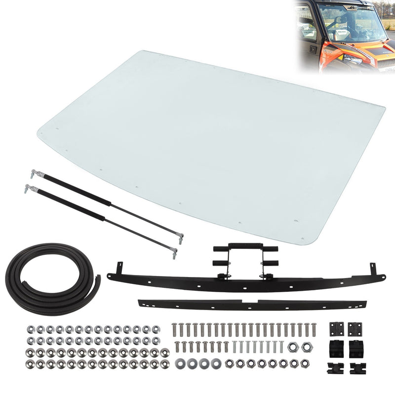 DURAFORCE Polaris Ranger XP 900 Crew Clear Flip Windshield 2013-2024 Compatible