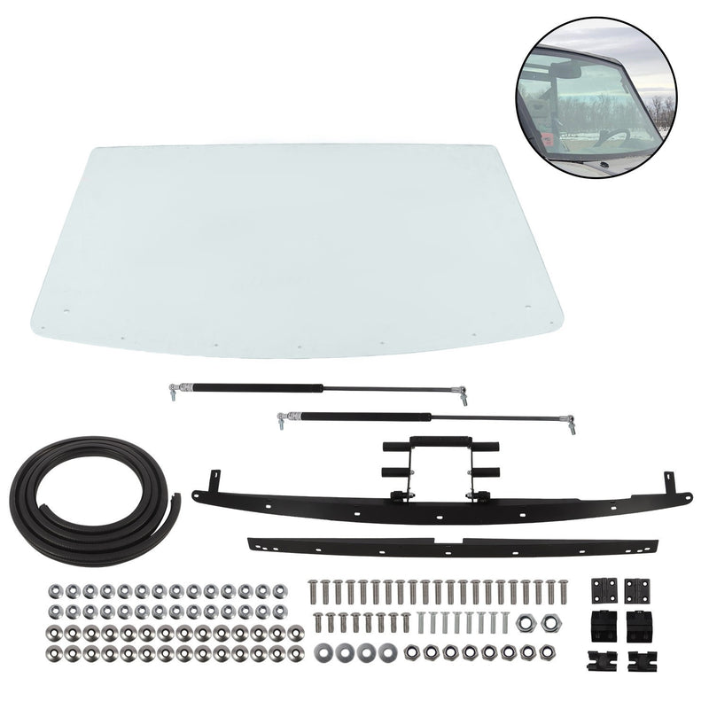 DURAFORCE Polaris Ranger XP 900 Crew Clear Flip Windshield 2013-2024 Compatible