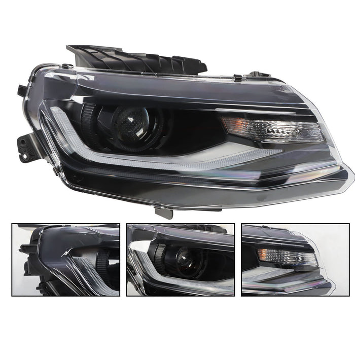 DURAFORCE 2016-2022 Chevy Camaro Right Passenger HID LED DRL Projector Headlight