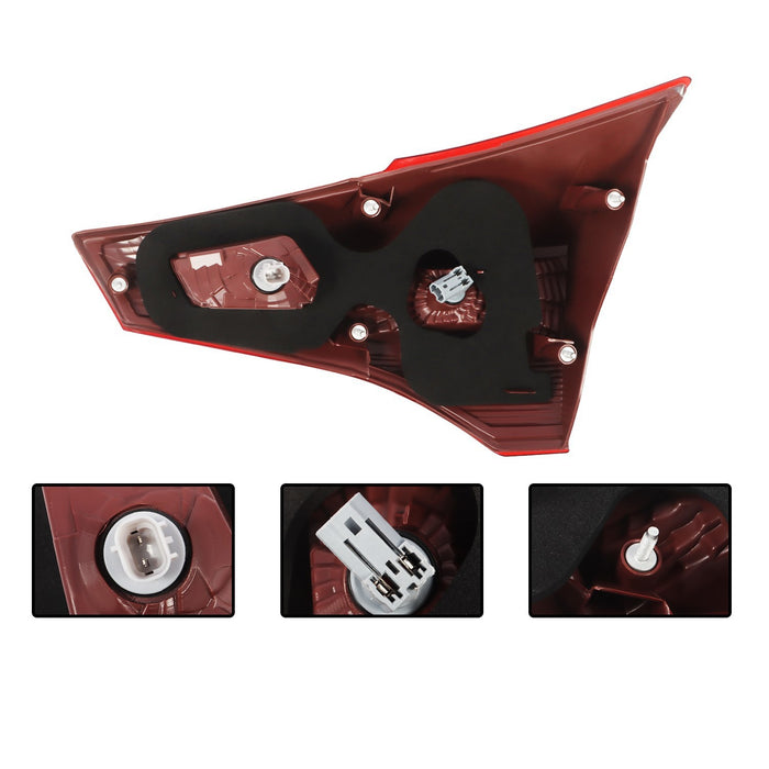 DURAFORCE 2013-2015 Toyota RAV4 LH Rear Inner Halogen Tail Light Assembly Driver Side