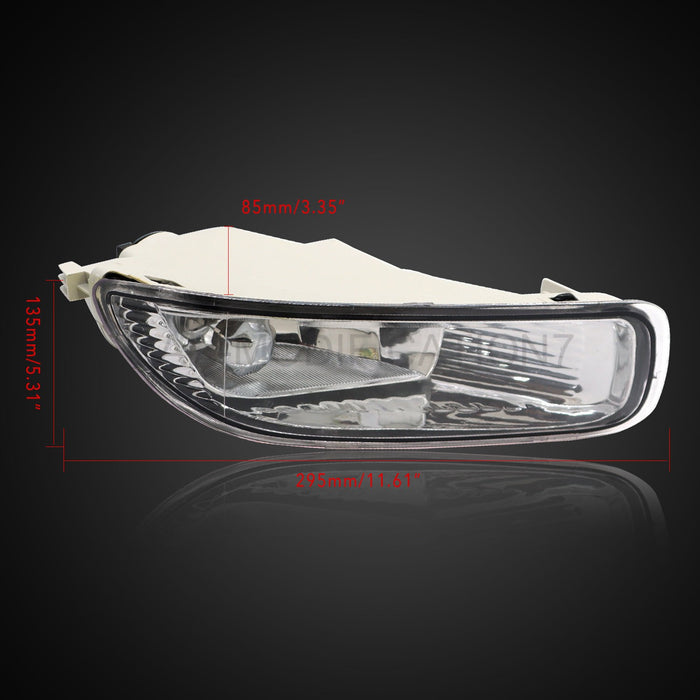 DURAFORCE 2003-04 Toyota Corolla Fog Lights Clear Lens Bumper Driving Lamps Pair