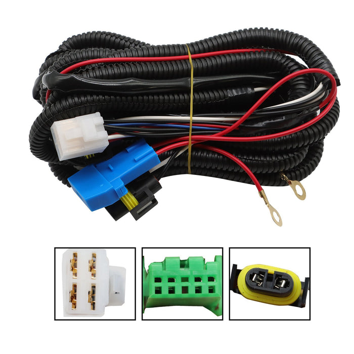 DURAFORCE 2009-2010 Toyota Corolla Clear Bumper Fog Lights Pair with Switch