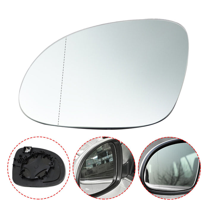 DURAFORCE 2009-2017 VW Tiguan Left Heated Side Mirror Glass with Backing Plate