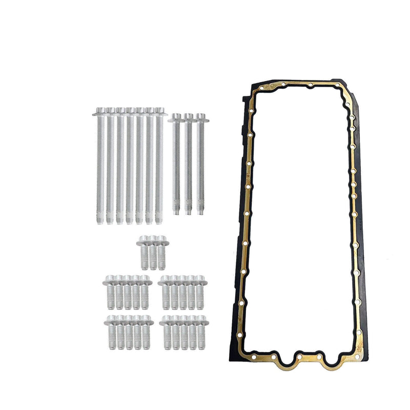 DURAFORCE BMW E90 E82 N52 N53 Oil Pan Gasket Set with Bolts Kit 11132210959