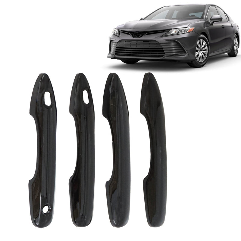 DURAFORCE 2018-24 Toyota Camry Gloss Black Door Handle Cover Trim Overlay 4pc Set