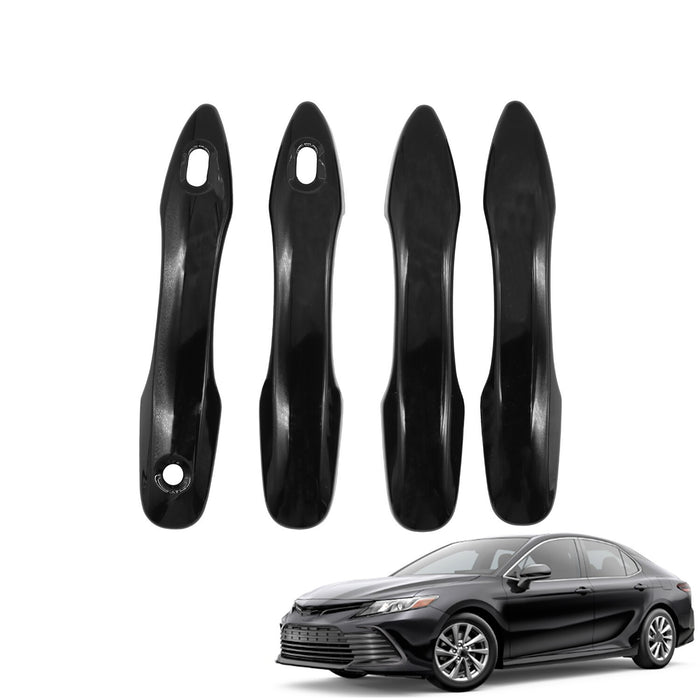 DURAFORCE 2018-24 Toyota Camry Gloss Black Door Handle Cover Trim Overlay 4pc Set
