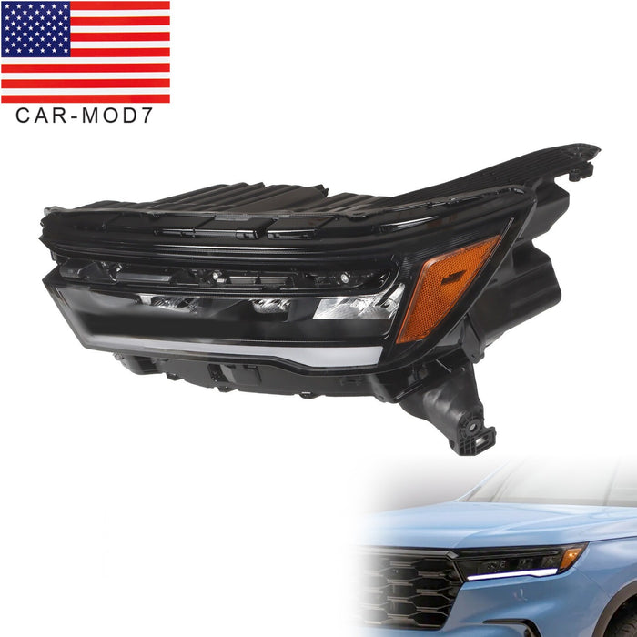 DURAFORCE 2023-2025 Honda Pilot Left Driver Black Clear LED Headlight Assembly