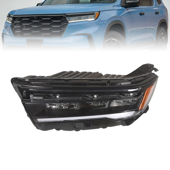 DURAFORCE 2023-2025 Honda Pilot Left Driver Black Clear LED Headlight Assembly