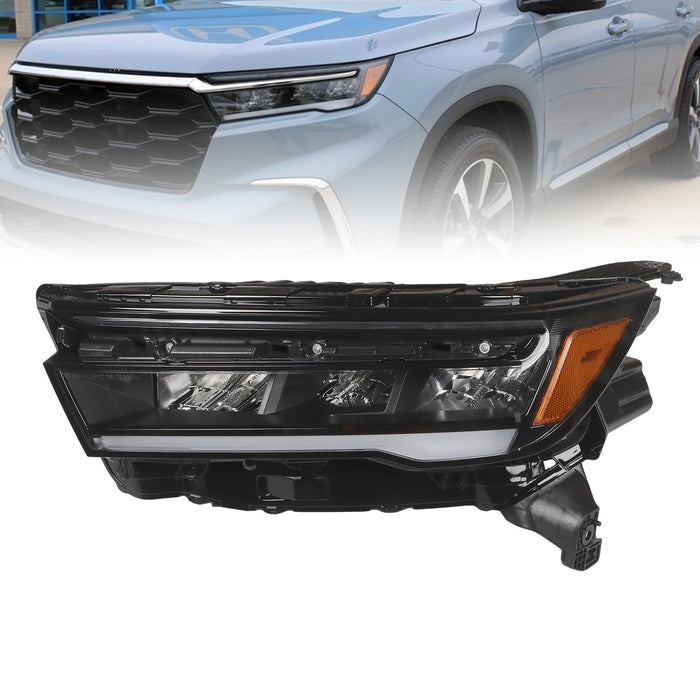 DURAFORCE 2023-2025 Honda Pilot Left Driver Black Clear LED Headlight Assembly