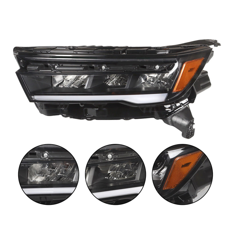 DURAFORCE 2023-2025 Honda Pilot Left Driver Black Clear LED Headlight Assembly